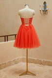 Sweetheart Short Homecoming Dress Tulle Beads&Sequins