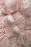 A Line Sweetheart Off the Shoulder Long Tulle Pink Prom Dresses UK RJS369