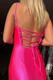 Red Mermaid Backless Prom Dresses Long Cheap Evening Dresses RJS909