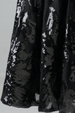 A-Line Black Lace Ruffles Spaghetti Straps V Neck Short/Mini Homecoming Dresses Rjerdress