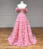 A Line Custom-Made Long Off the Shoulder Sweetheart Prom Dresses with Split RJS256 Rjerdress