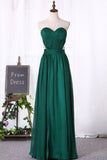 A Line Party Dresses Chiffon Sweetheart With Applique And Ruffles