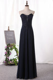 A Line Party Dresses Chiffon Sweetheart With Applique Floor Length Rjerdress