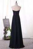 A Line Party Dresses Chiffon Sweetheart With Applique Floor Length Rjerdress