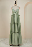A-Line Spaghetti Straps Floor-Length Sleeveless Chiffon Bridesmaid Dresses RJS276 Rjerdress