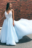 A Line Straps Prom Dress Tulle With Beads And Applique Floor Length Rjerdress