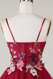 A Line Sweetheart Spaghetti Straps with 3D Flower Homecoming Dresses RJS999 Rjerdress