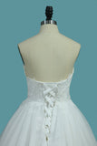 A Line Sweetheart Tulle Bridal Dresses With Appliques Sweep/Brush Train Rjerdress