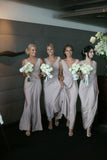 A Line V Neck Chiffon With Ruffles Bridesmaid Dresses Floor Length Rjerdress
