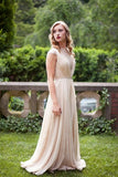 A-line Chiffon Long Simple High Neck Prom Dresses UK Floor-length Ruched with Cap Sleeves RJS295 Rjerdress