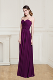 Affordable Bridesmaid Dresses/Prom Dresses A-Line Sweetheart Floor-Length Chiffon Grape Rjerdress