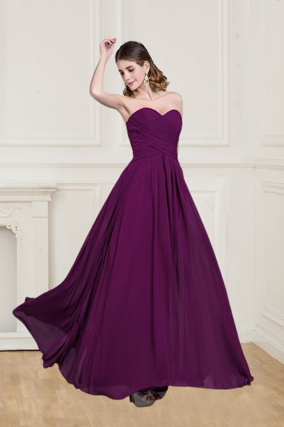 259.90] Purple Two-tone Strapless Pleated Wedding Dress with Beading  #OPH1251 $260.9 - GemGrace.com | Ball gown dresses, Cheap wedding dress, Ball  gowns