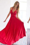 Backless Prom Dresses Sexy Open Backs Red Evening Dress Long Prom Dresses RJS537