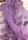 Ball Gown Blue Prom Dresses Floral Lace Bateau Long Cap Sleeve Quinceanera Dresses P1043 Rjerdress