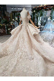 Ball Gown Bridal Dresses 2 Meter Train Off The Shoulder Top Quality Appliques Tulle Beading Rjerdress