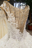 Ball Gown Bridal Dresses Court Train Bateau Top Quality Lace Rjerdress