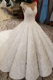 Ball Gown Bridal Dresses Court Train Bateau Top Quality Lace