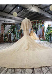 Ball Gown Bridal Dresses One Meter Train Sweetheart Top Quality Appliques Tulle Beading Rjerdress