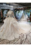 Ball Gown Bridal Dresses Scoop Top Quality Appliques Tulle Beading Rjerdress