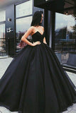 Ball Gown Sweetheart Prom Dresses Organza Sweep Train