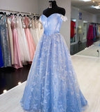 Ball Gown Sweetheart Strapless Embroidery Prom Dresses Off The Shoulder Long Evening Dresses RJS364 Rjerdress