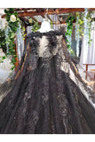 Ball Gown Wedding Dresses V Neck Long Sleeves Top Quality Appliques Tulle Beading Rjerdress