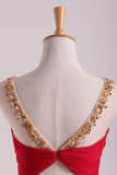 Bateau Hoco Dresses A Line Short/Mini Chiffon With Beads Rjerdress