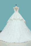 Bateau Top Quality Lace Ball Gown Bridal Dresses Court Train Rjerdress