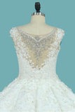 Bateau Top Quality Lace Ball Gown Bridal Dresses Court Train Rjerdress