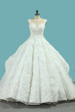 Bateau Top Quality Lace Ball Gown Bridal Dresses Court Train