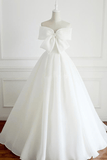 Beautiful A Line Strapless Wedding Dresses With Bowknot Rjerdress