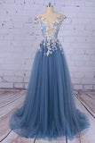 Beautiful Prom Dresses Scoop A-Line Sweep/Brush Train Long Prom Dress/Evening Dress Rjerdress