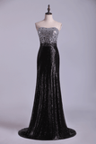 Bicolors Scalloped Neckline Party Dress With Beads Attractive&Unique Floor Length
