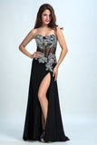 Black Formal Dresses Mermaid/Trumpet Black Sweetheart Chiffon With Rhinestone