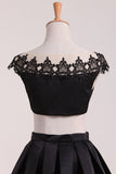 Black Homecoming Dresses Bateau Satin Short/Mini Rjerdress