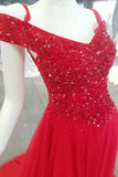 Bling Bling A Line Party Dresses Lace Up Off The Shoulder With Beadings And Rhinestones Rjerdress