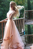 Blush Pink Beaded Two Pieces Fashion Sexy Custom Made Prom Dresses Rrjs757 Rjerdress