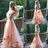 Blush Pink Beaded Two Pieces Fashion Sexy Custom Made Prom Dresses Rrjs757 Rjerdress