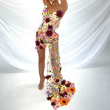 Bodycon Homecoming Dresses Strapless Tulle With 3D Flowers Rjerdress