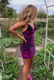 Bodycon Spaghetti Straps Above Knee Velvet Homecoming Dress Rjerdress
