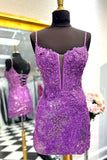 Bodycon Spaghetti Straps Sequin Lace Homecoming Cocktail Dresses Rjerdress