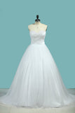 Bridal Dress A Line Sweetheart Tulle With Beads And Ruffles Rjerdress