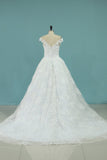 Bridal Dresses Ball Gown Off The Shoulder Tulle With Applique Rjerdress