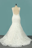 Bridal Dresses Mermaid/Trumpet Scoop Tulle With Applique Court Train Rjerdress