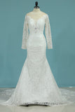 Bridal Dresses Mermaid V Neck With Applique Lace Court Train Rjerdress