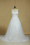 Bridal Dresses Scoop Tulle With Applique Court Train A Line Rjerdress