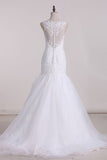 Bridal Dresses Straps Mermaid/Trumpet With Applique Organza Rjerdress