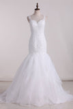 Bridal Dresses Straps Mermaid/Trumpet With Applique Organza Rjerdress