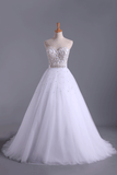 Bridal Dresses Sweetheart Ball Gown Tulle With Beading And Sash