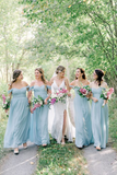 Bridesmaid Dresses A Line Off The Shoulder Chiffon With Ruched